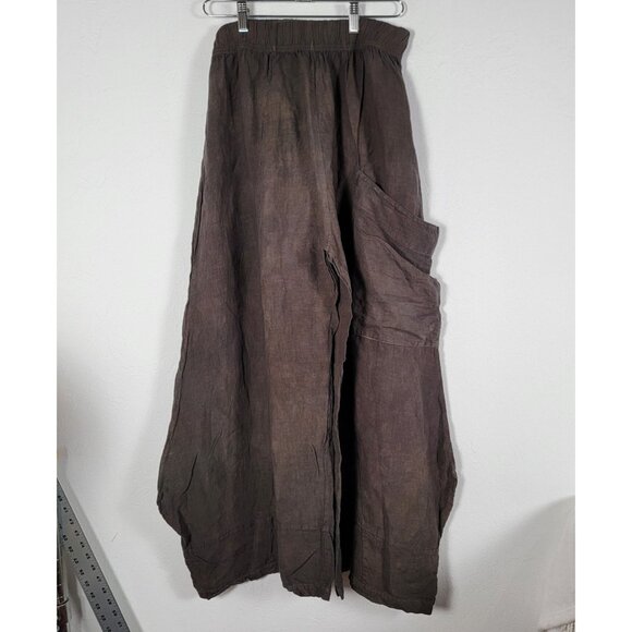 Blue Fish Womens 3159 Hand dyed Klee Pants Umber Coal Size 1 Art to Wear New - Picture 1 of 15